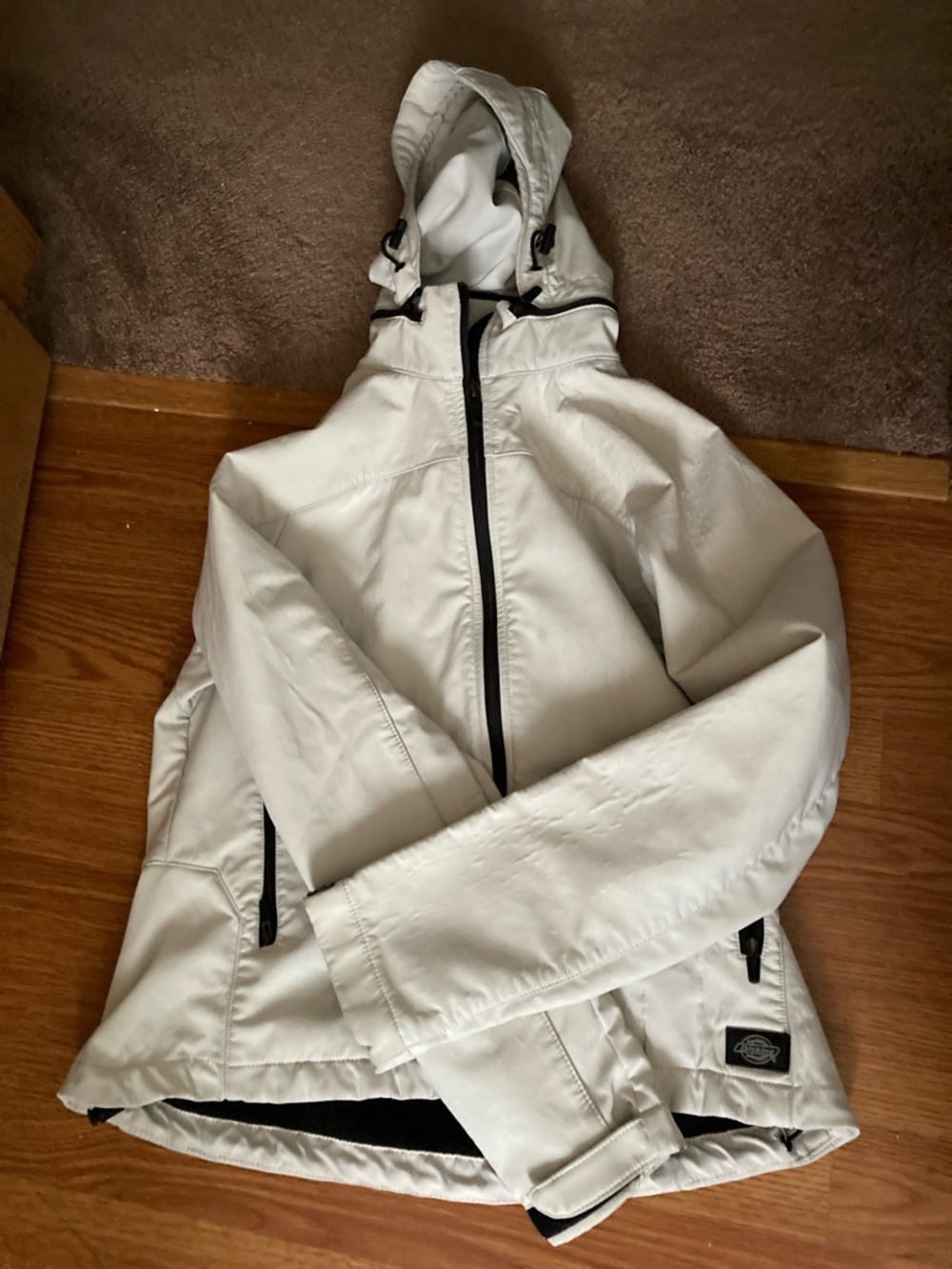 Dickies Light Gray Hooded Jacket with Black Trim